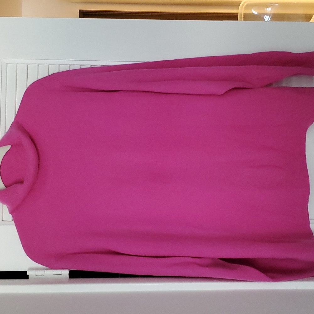 Lands End Turtle Neck Sweater Pink Size 3X 100% Kashmir